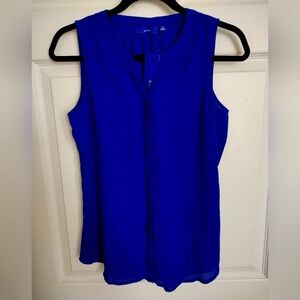 NWT APT9 XS Navy Sleeveless Blouse